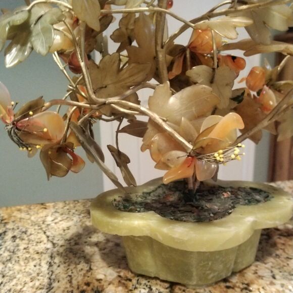 LARGE VINTAGE JAPANESE JADE TREE 14" TALL - Picture 8 of 16